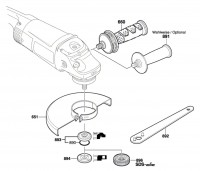 Bosch 3 601 H55 M01 Gws 26-180 Jh Angle Grinder 230 V / Eu Spare Parts